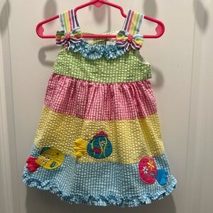 Emily Rose 2 piece seersucker dress and bloomers
